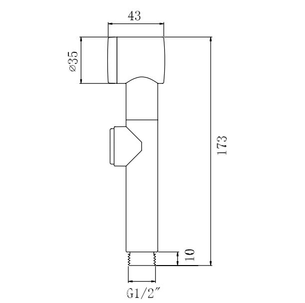 Push type Warm Water Bidet Sprayer for Toilet