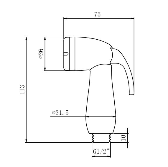 High Pressure Bathroom Hand Sprayer for Toilet Washing