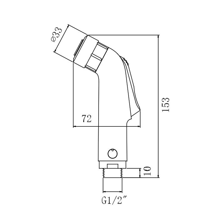 Multifunctional G1/2 Thread Bidet Sprayer for Toilet