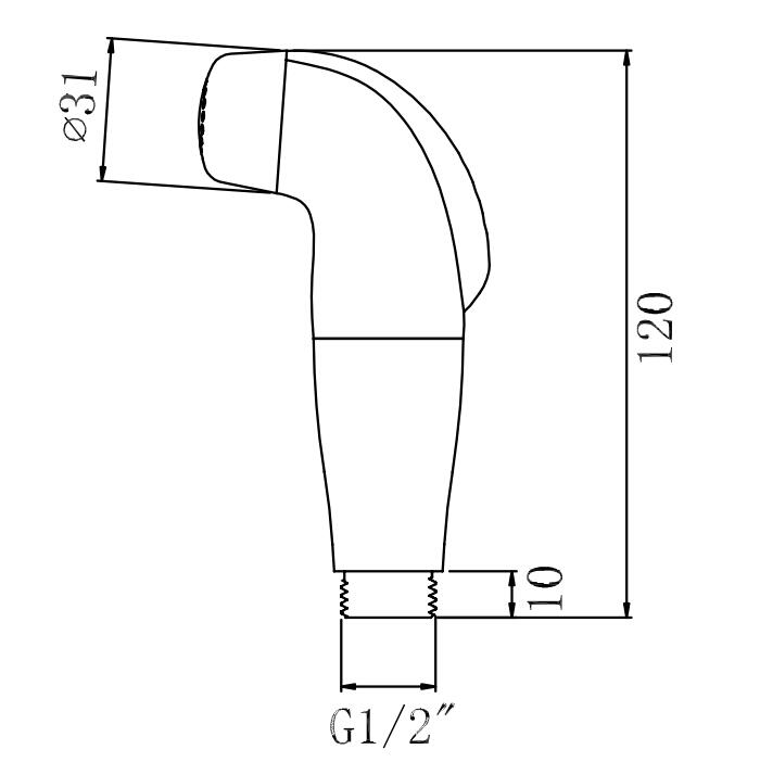 Bidet toilet seat handheld sprayer attachment hot cold water